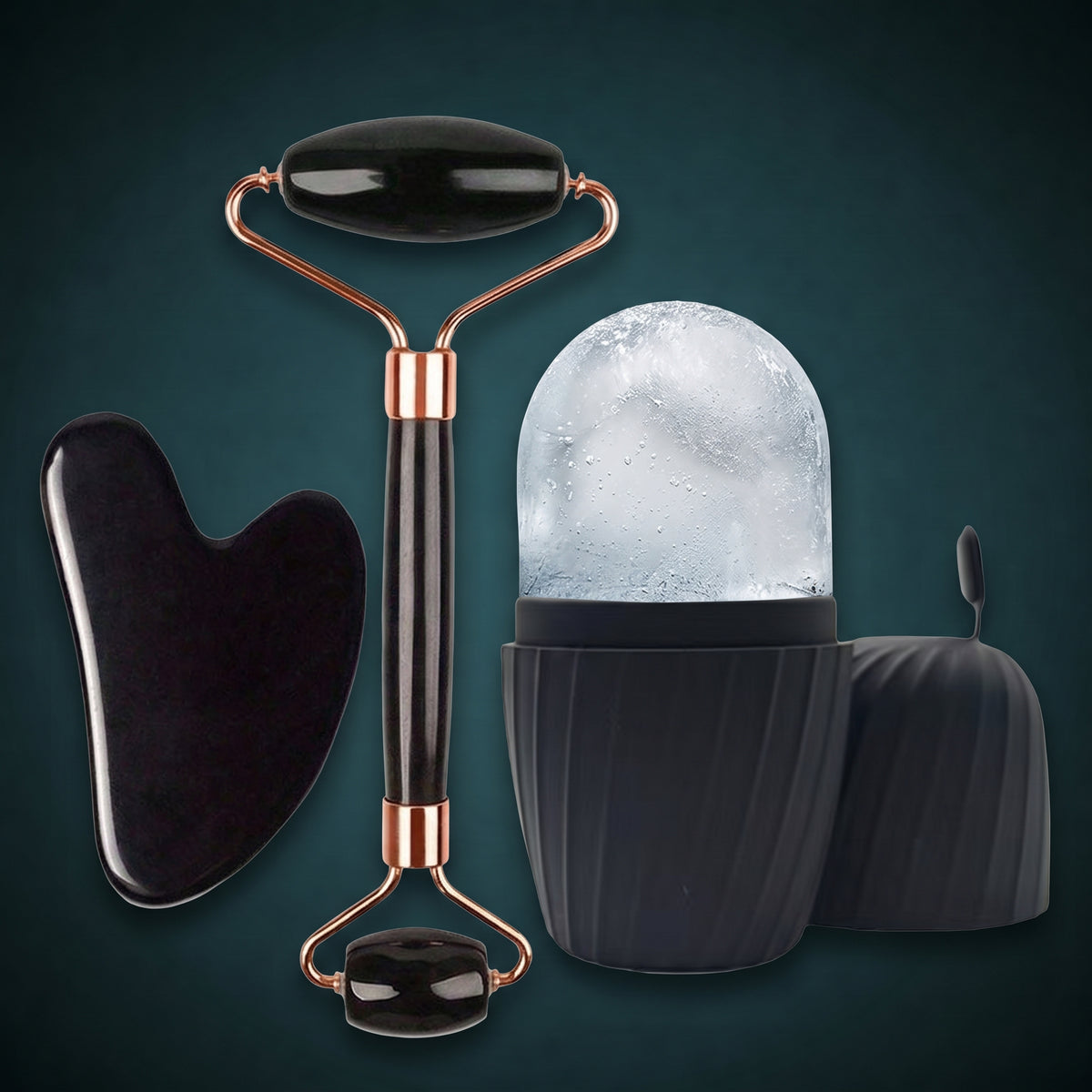 3-Piece Facial Ice Mold & Massage Tool Set