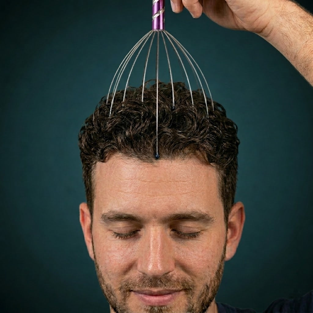 Stainless steel head massager