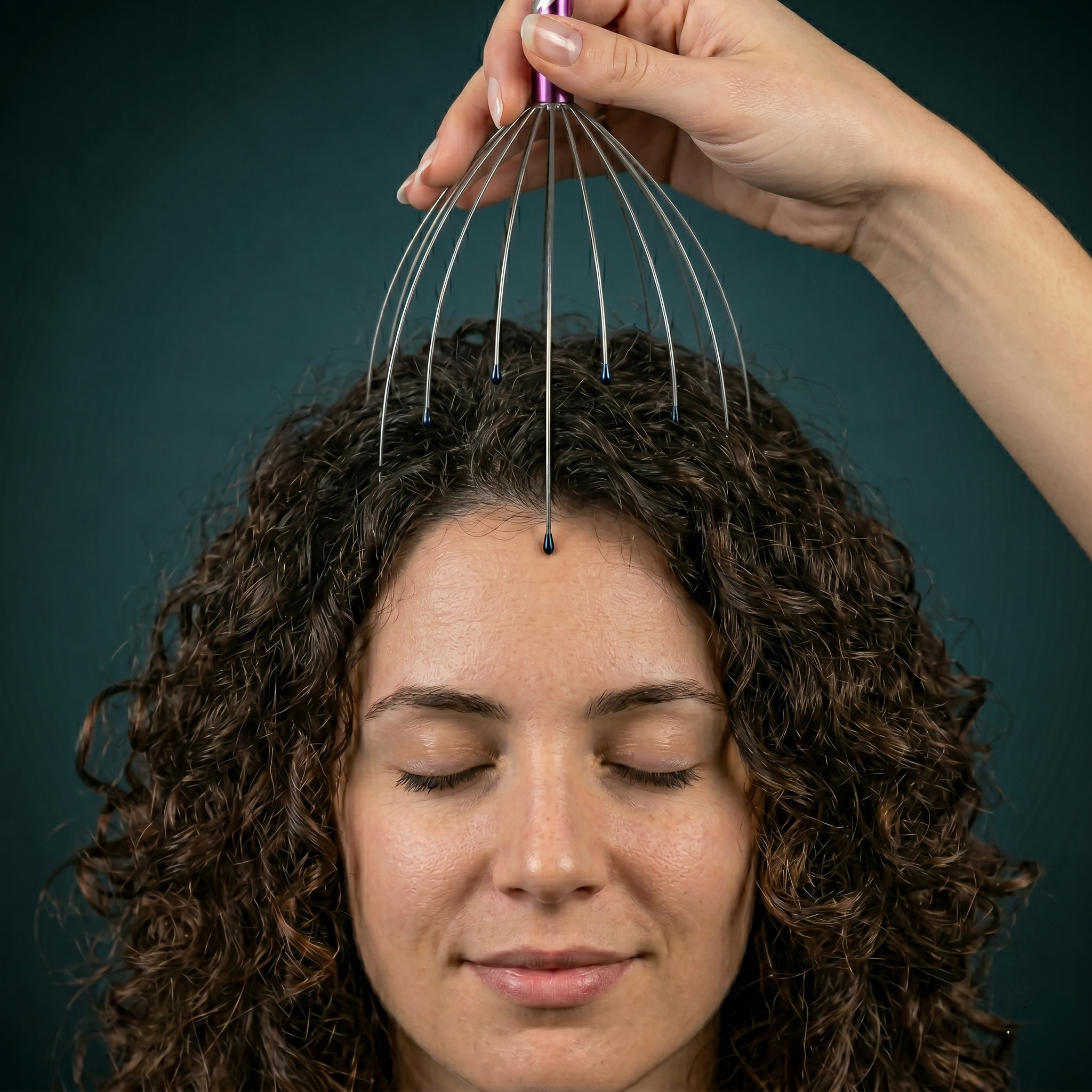 Stainless steel head massager