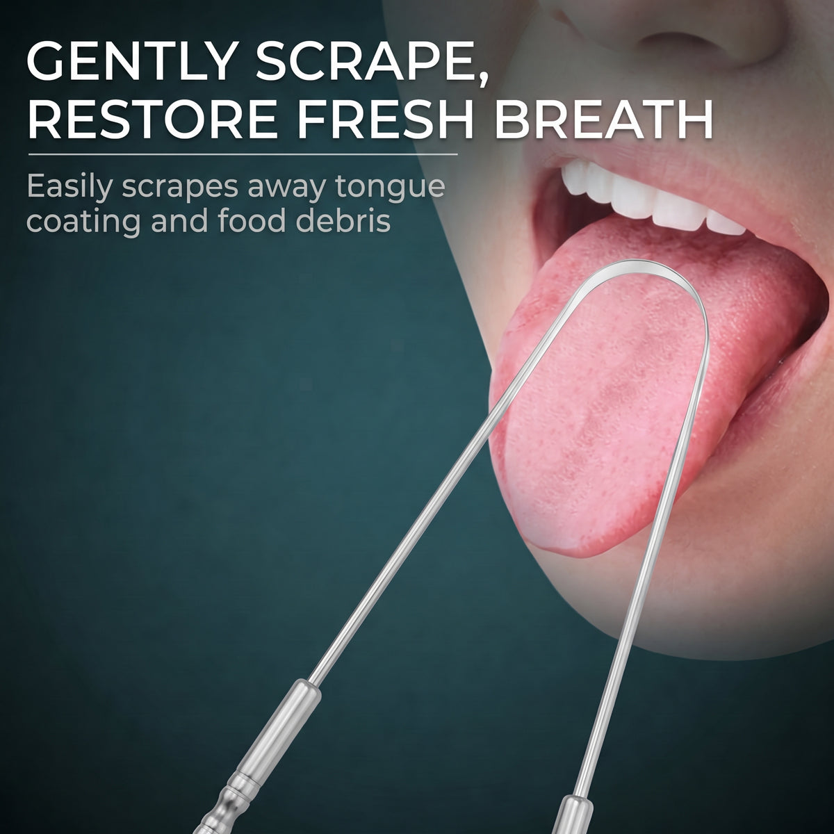 Stainless Steel Tongue Scraper – Oral Hygiene Cleaner